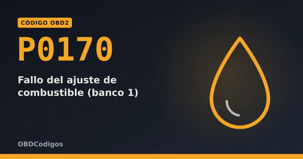 Imagen ilustrativa: Fallo del ajuste de combustible (banco 1)