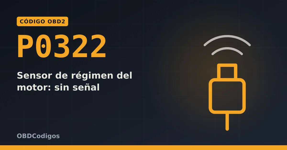 Imagen ilustrativa: Sensor de régimen del motor: sin señal