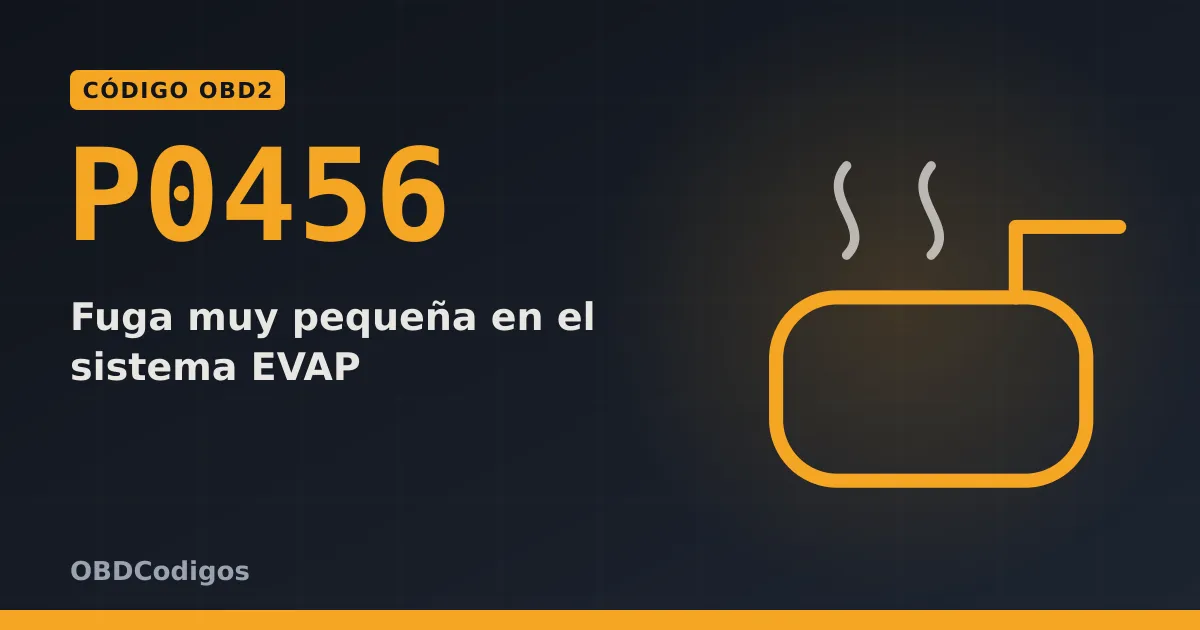 Imagen ilustrativa: Fuga muy pequeña en el sistema EVAP