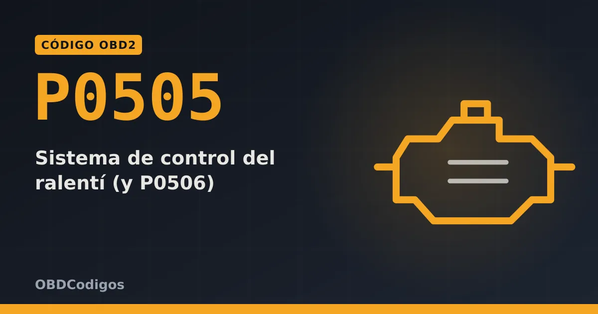 Imagen ilustrativa: Sistema de control del ralentí (y P0506)
