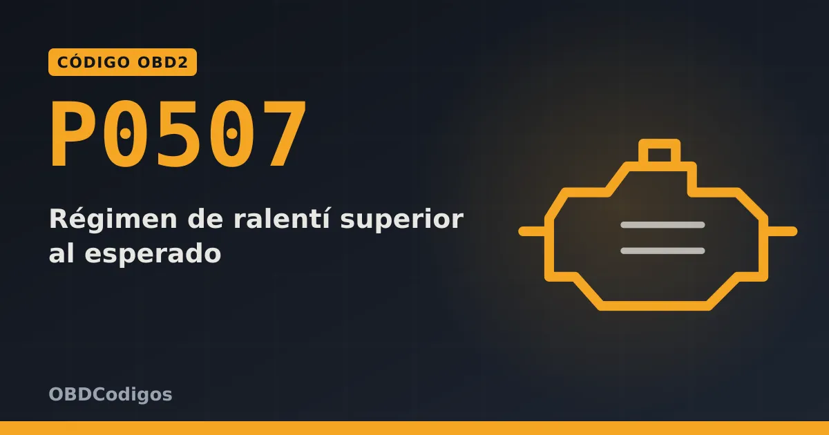 Imagen ilustrativa: Régimen de ralentí superior al esperado