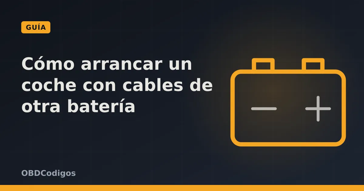 Imagen ilustrativa: Cómo arrancar un coche con cables de otra batería