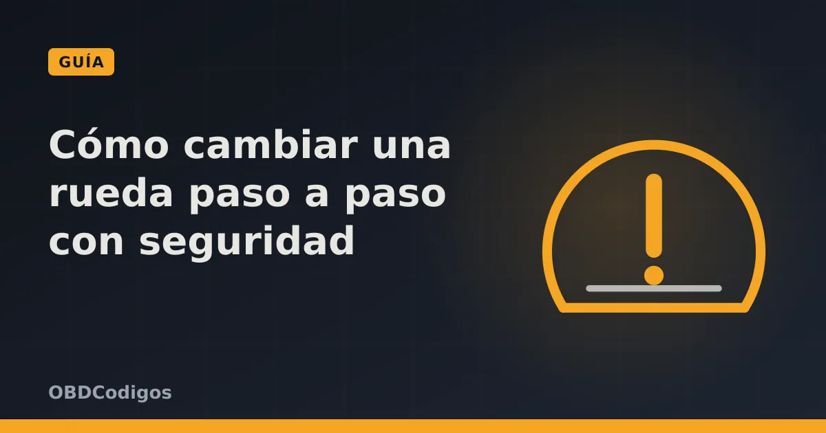 Imagen ilustrativa: Cómo cambiar una rueda paso a paso con seguridad