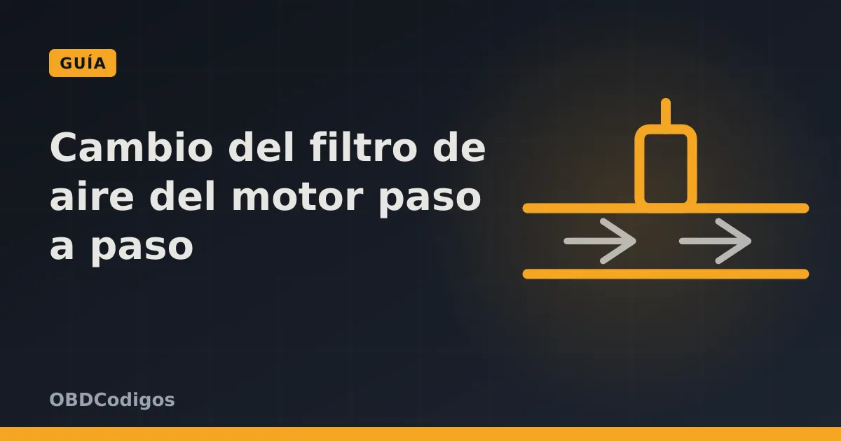 Imagen ilustrativa: Cambio del filtro de aire del motor paso a paso