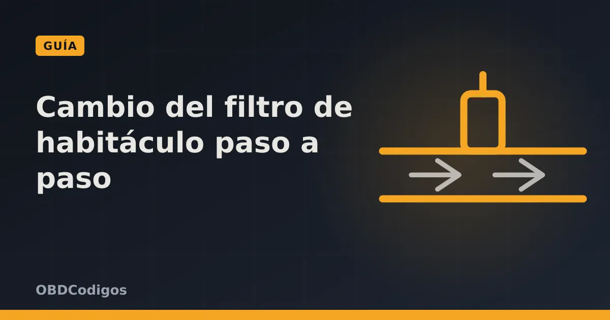 Imagen ilustrativa: Cambio del filtro de habitáculo paso a paso