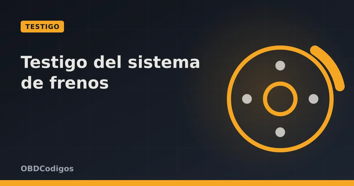 Imagen ilustrativa: Testigo del sistema de frenos: significado y qué hacer