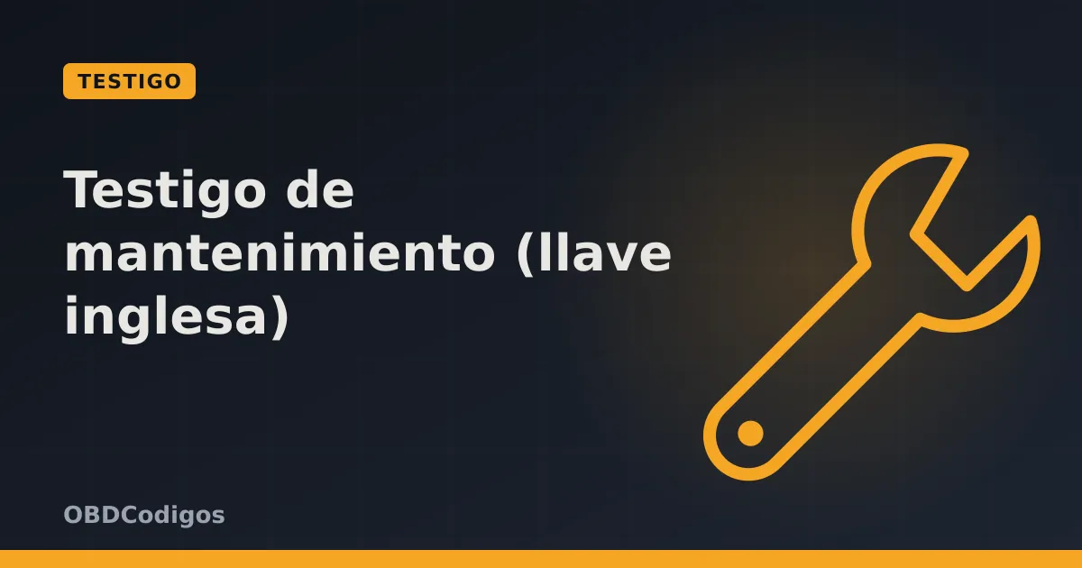 Imagen ilustrativa: Testigo de mantenimiento (llave inglesa): significado y qué hacer