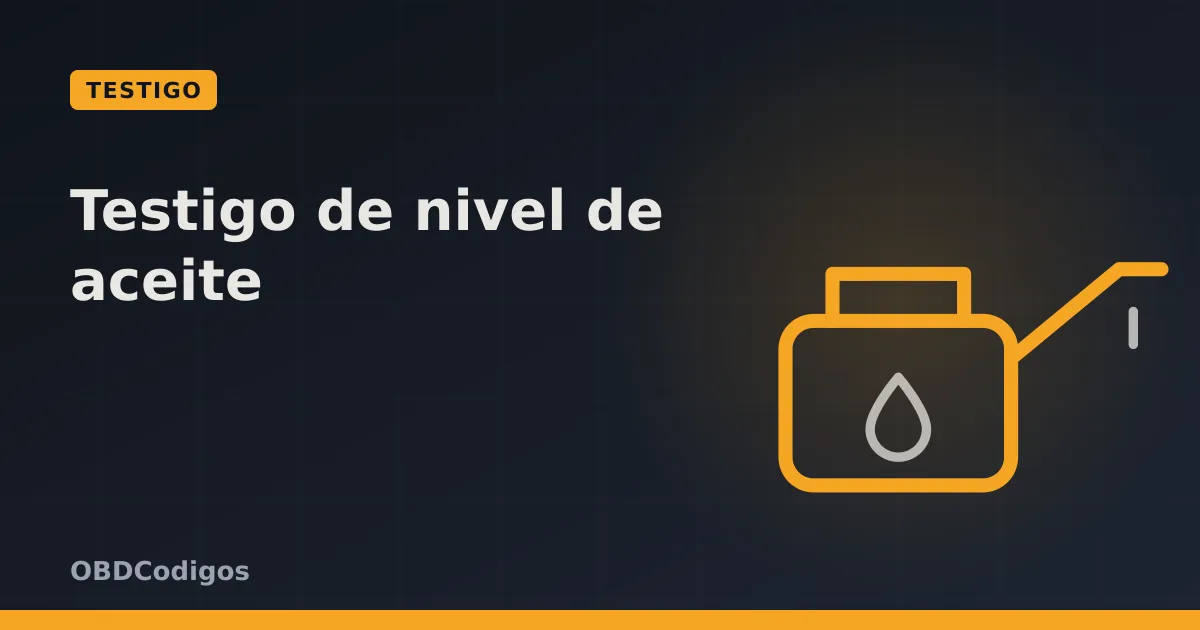 Imagen ilustrativa: Testigo de nivel de aceite: significado y qué hacer