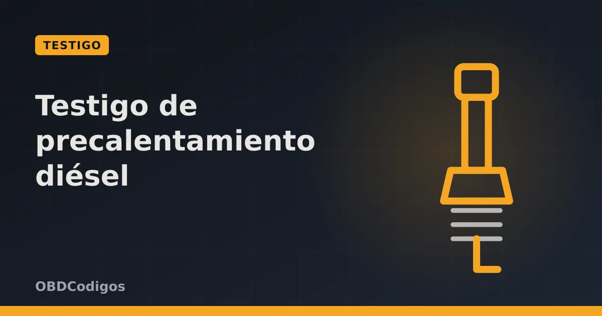 Imagen ilustrativa: Testigo de precalentamiento diésel: significado y qué hacer